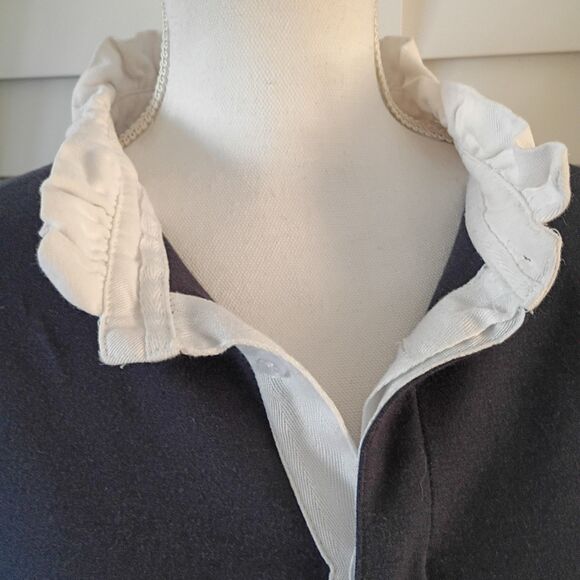 Pomander Place Tuckernuck Charlotte Terry Top Ruffle Collared Sweatshirt M - Picture 4 of 10